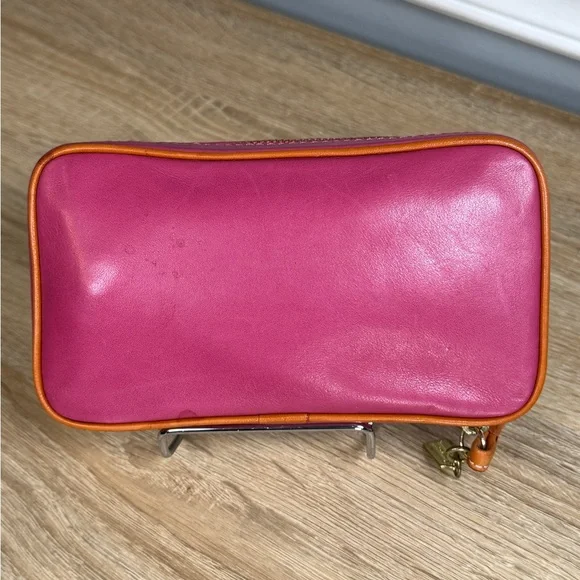 Coach 65th Anniversary Legacy Pink and Orange Wristlet Jewelry Bag - Picture 6 of 16